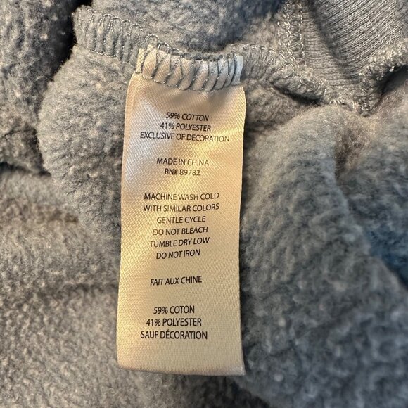 Josie Natori Womens Blue Asymmetrical Hem Long Sleeve Cropped Sweatshirt M - Picture 7 of 10